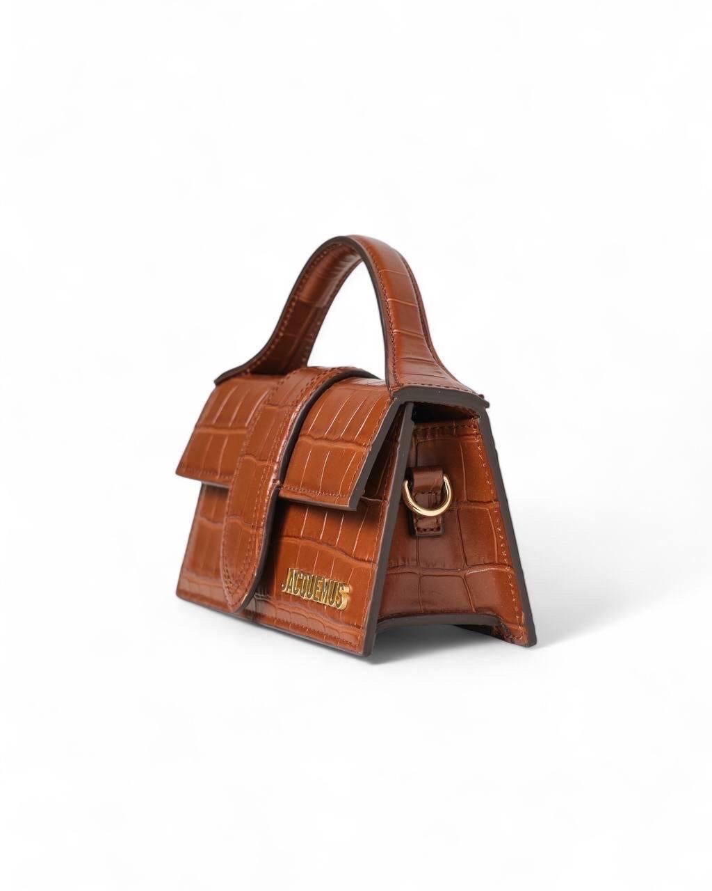 Brown Borsa a Tracolla Jacquemus Le Bambino Mini Cocco Marrone