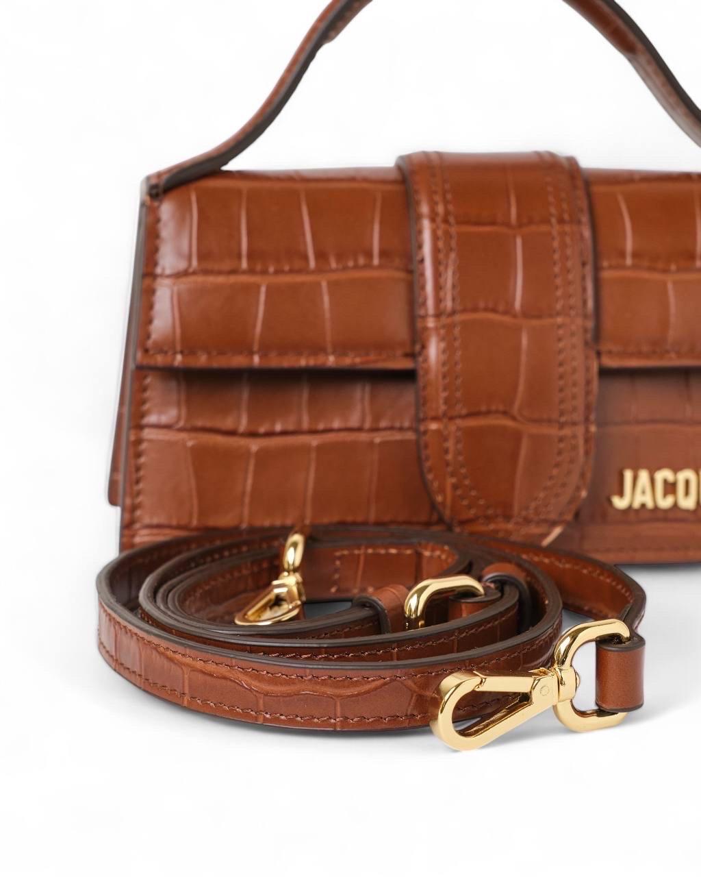 Women's Borsa a Tracolla Jacquemus Le Bambino Mini Cocco Marrone