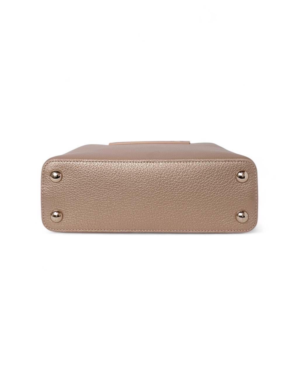 Borsa a tracolla Louis Vuitton Capucines BB Pitone Oro 2