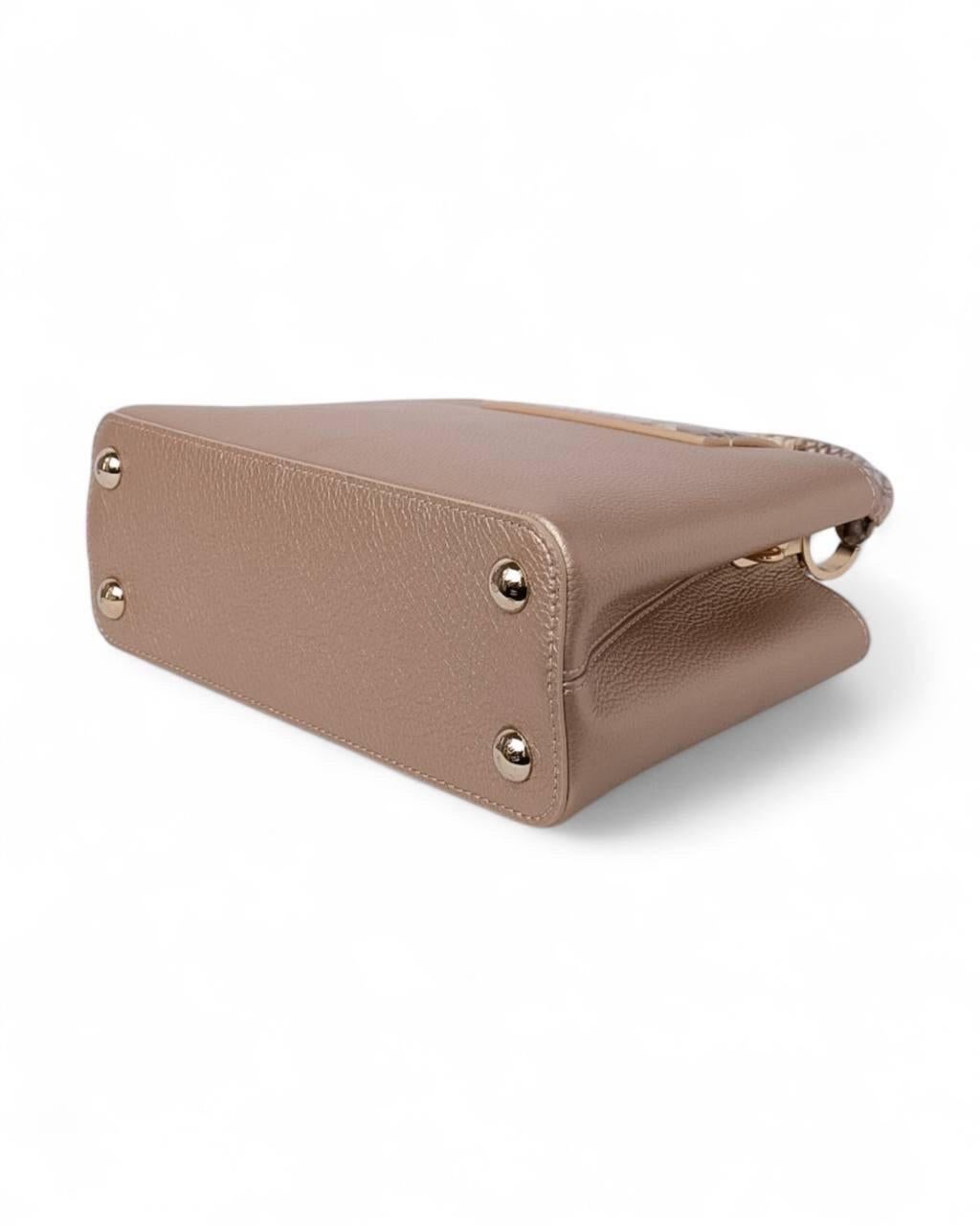 Borsa a tracolla Louis Vuitton Capucines BB Pitone Oro 3
