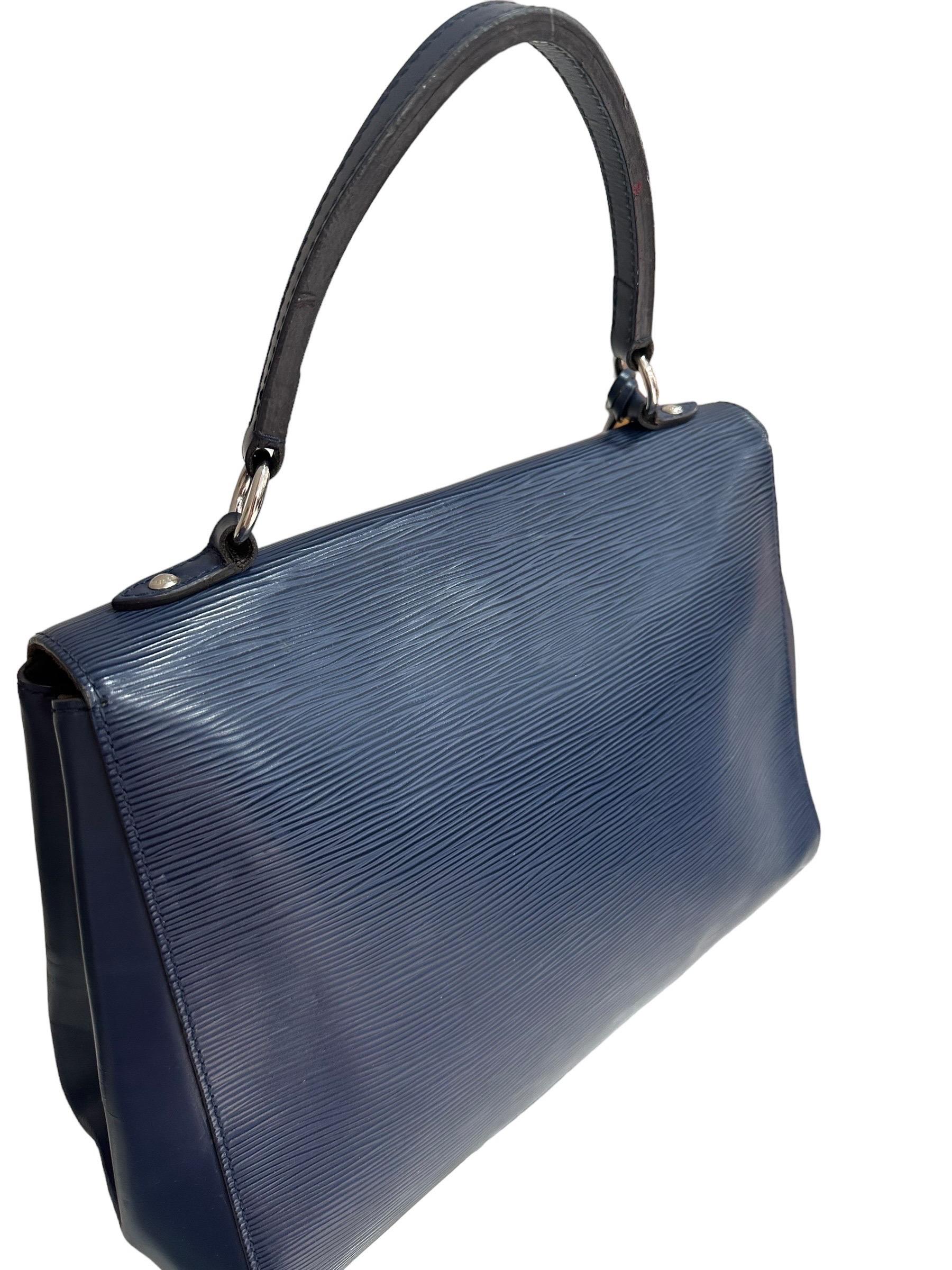 Women's Borsa A Tracolla Louis Vuitton Cluny MM Epi Blu 