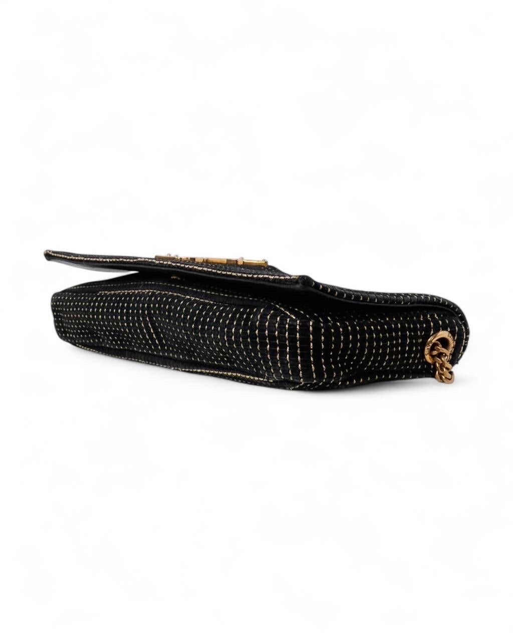 Borsa a Tracolla Saint Laurent Kate 99 Shoulder Velluto Nero 7