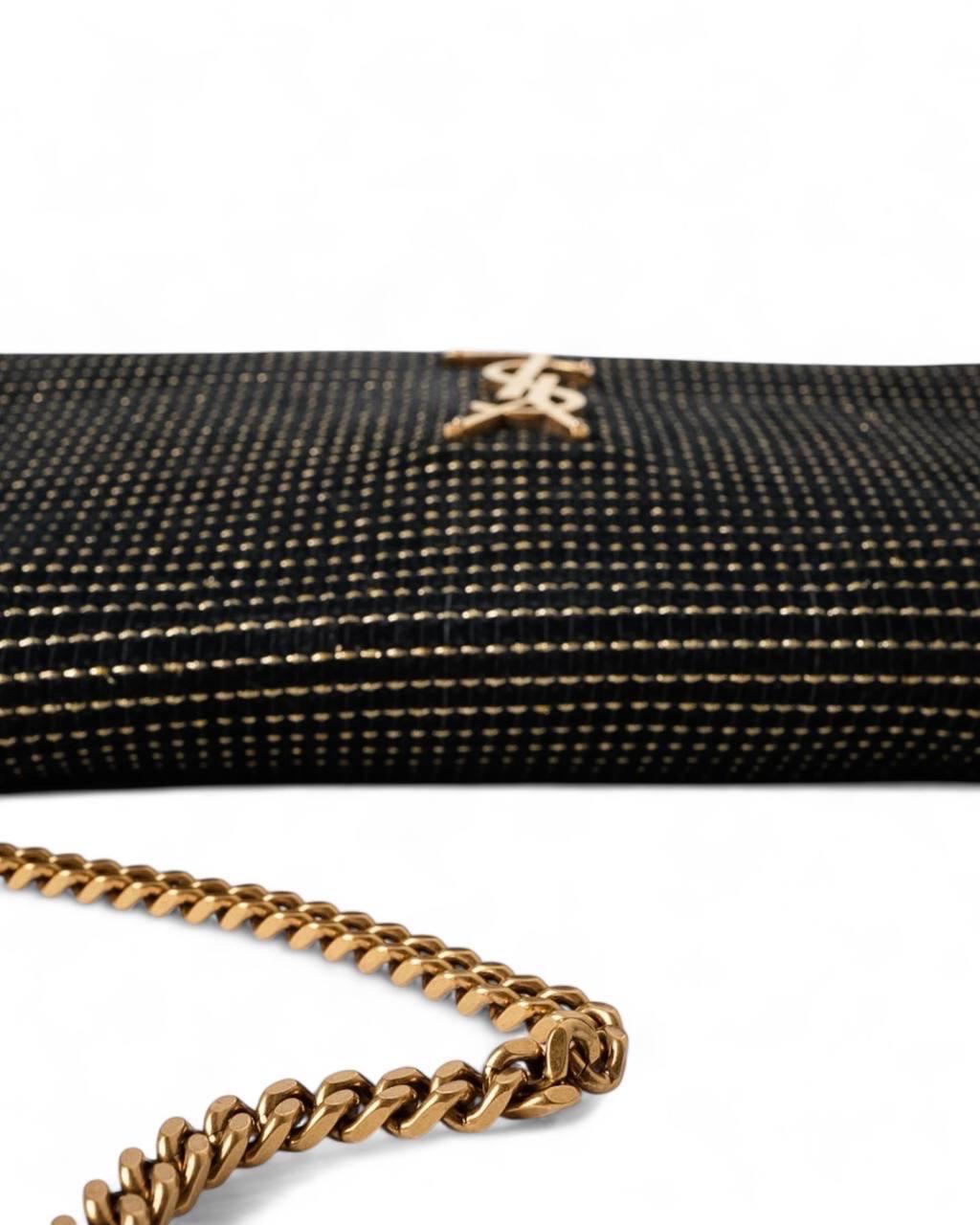 Borsa a Tracolla Saint Laurent Kate 99 Shoulder Velluto Nero 1