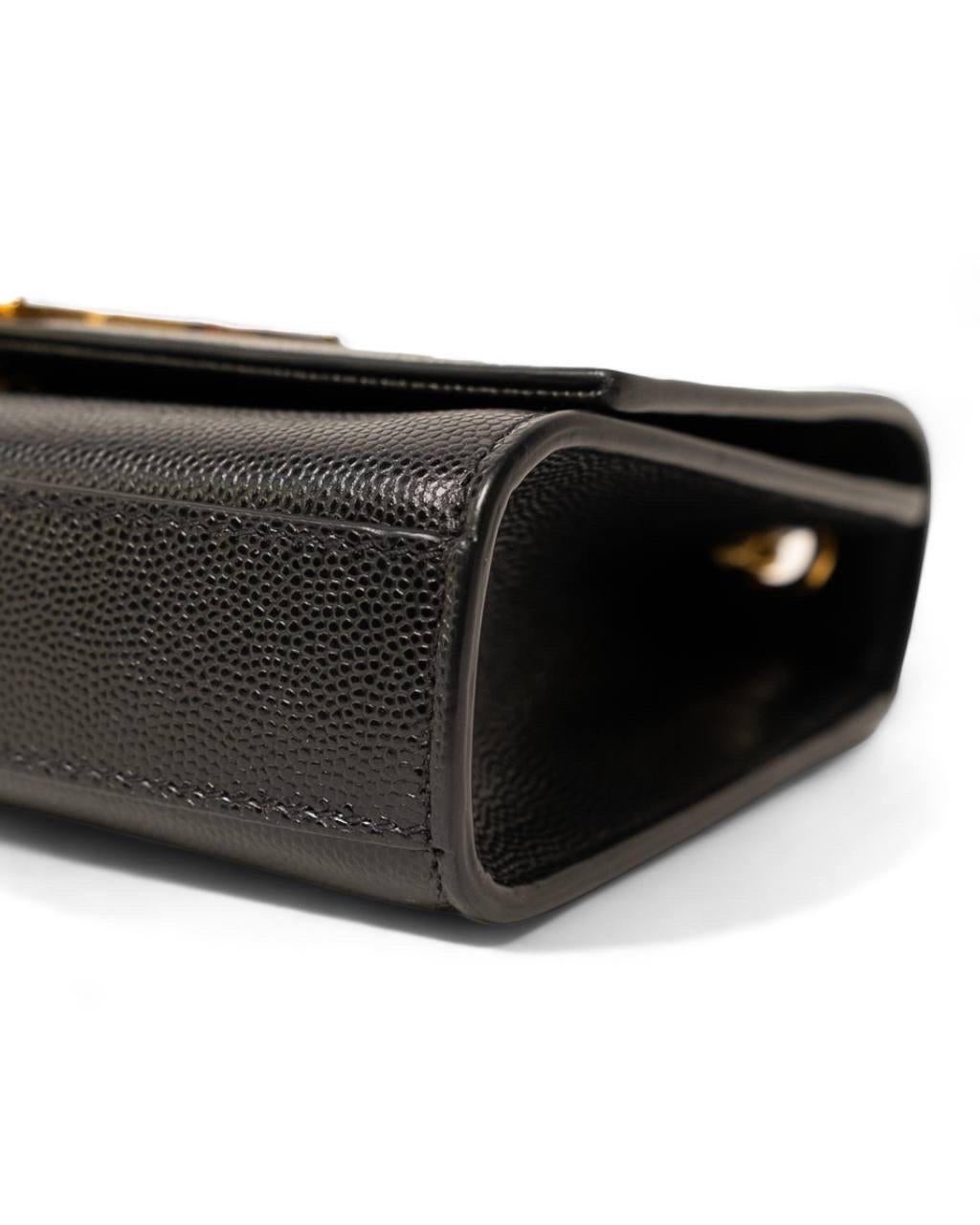 Borsa a Tracolla Saint Laurent Kate Small Granulata Nera 9