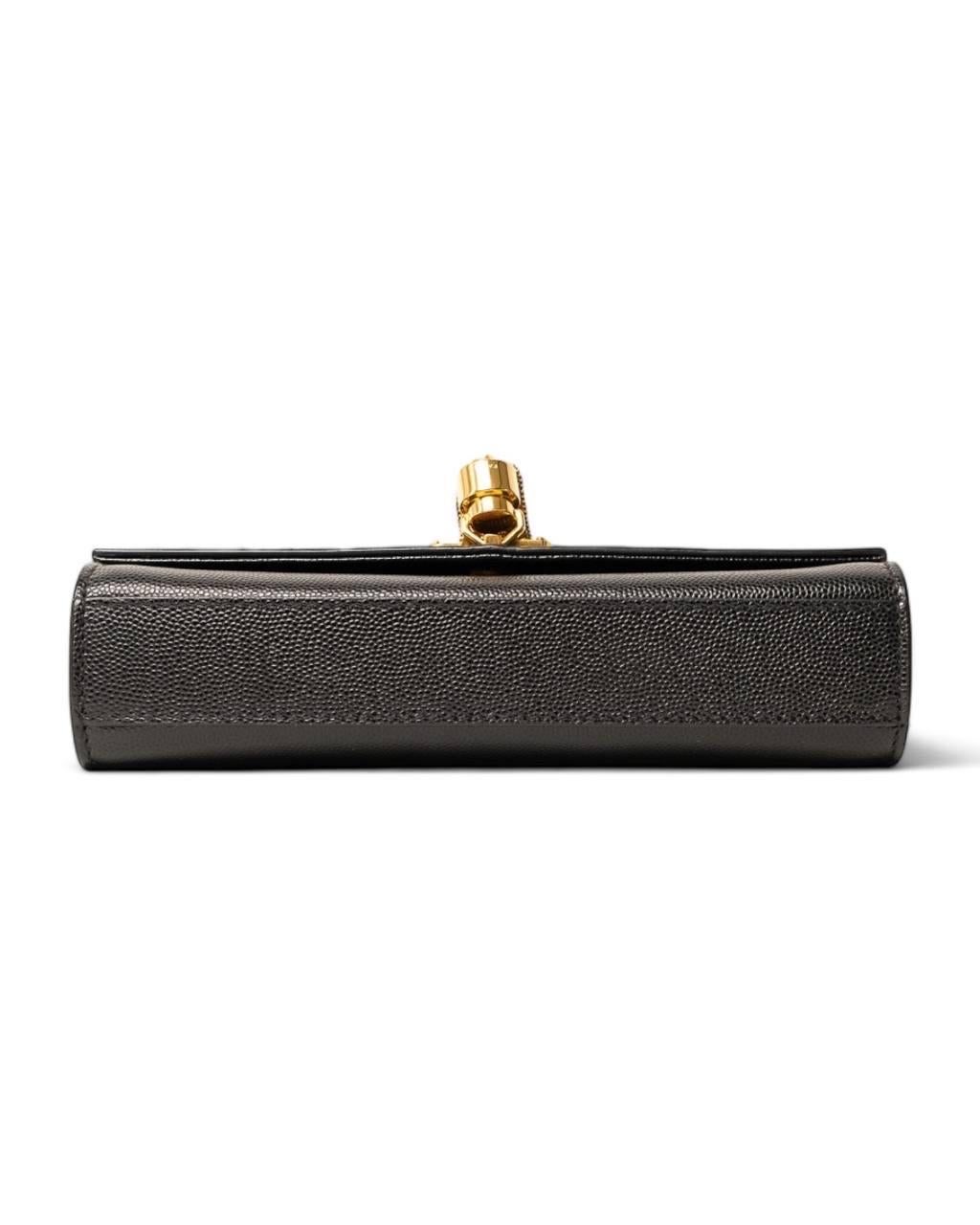 Borsa a Tracolla Saint Laurent Kate Small Granulata Nera 10