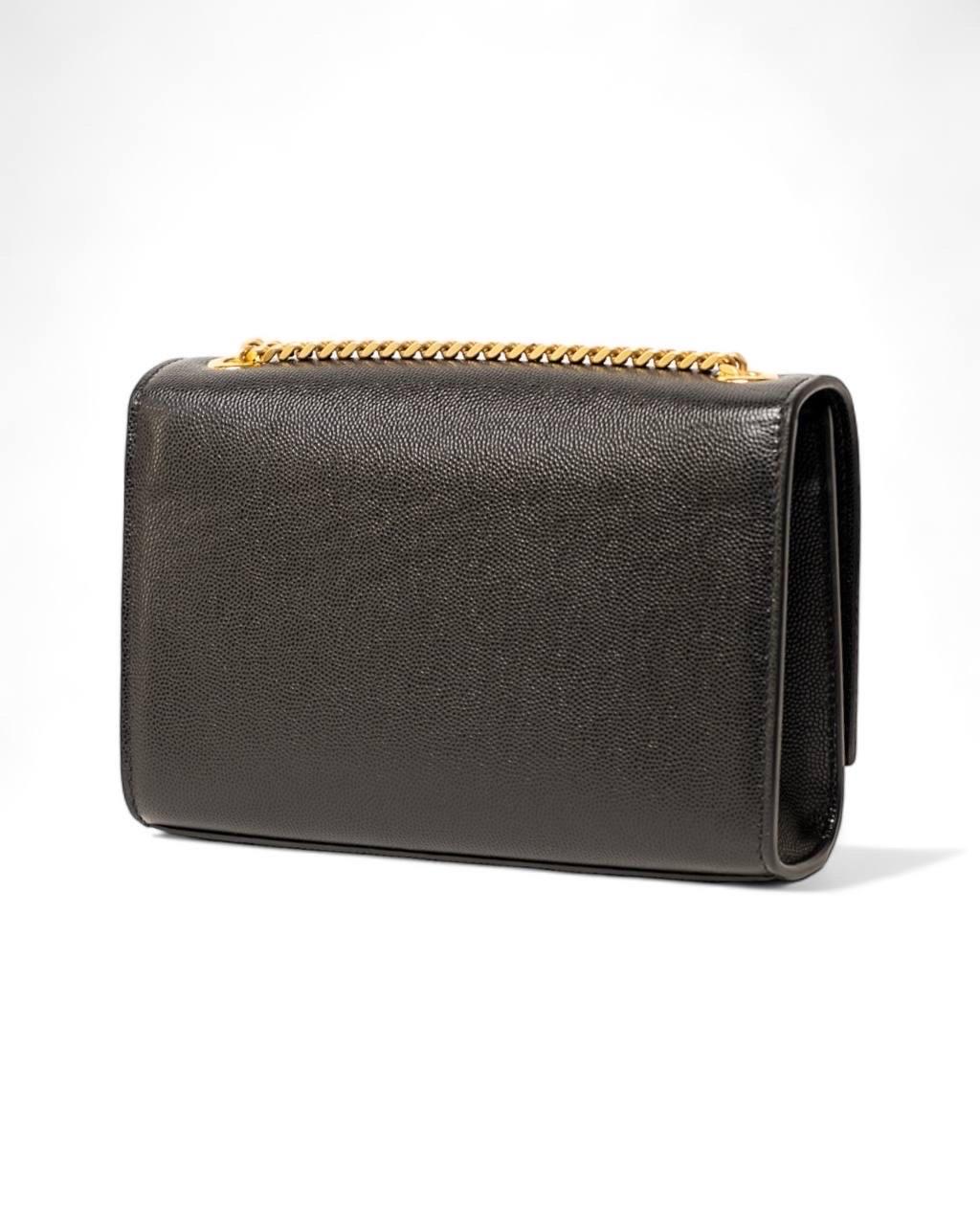 Borsa a Tracolla Saint Laurent Kate Small Granulata Nera 1