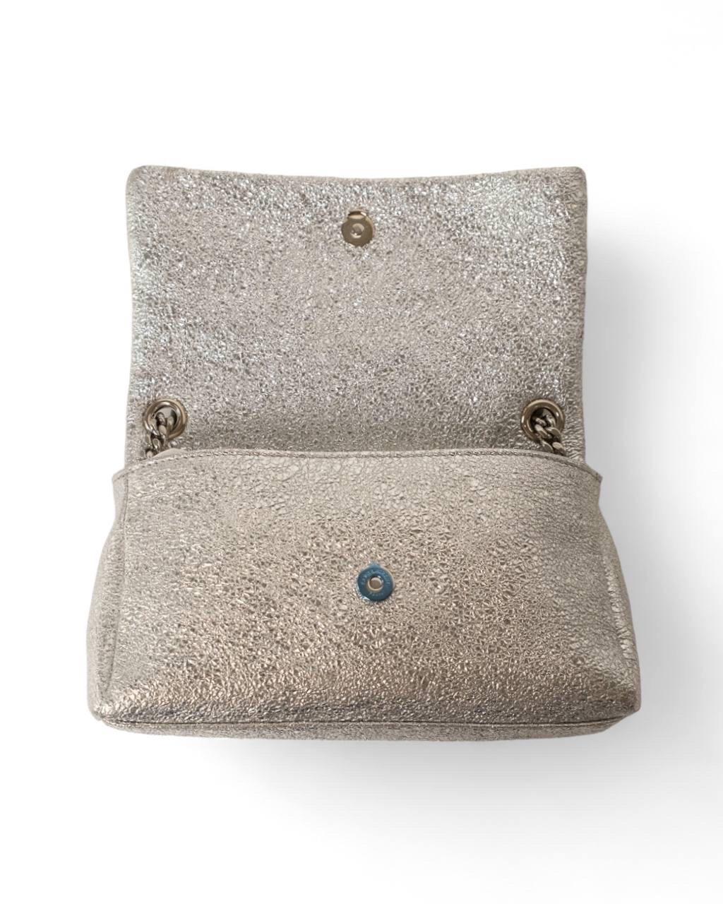 Borsa a Tracolla Saint Laurent West-Hollywood Mini Silver 12