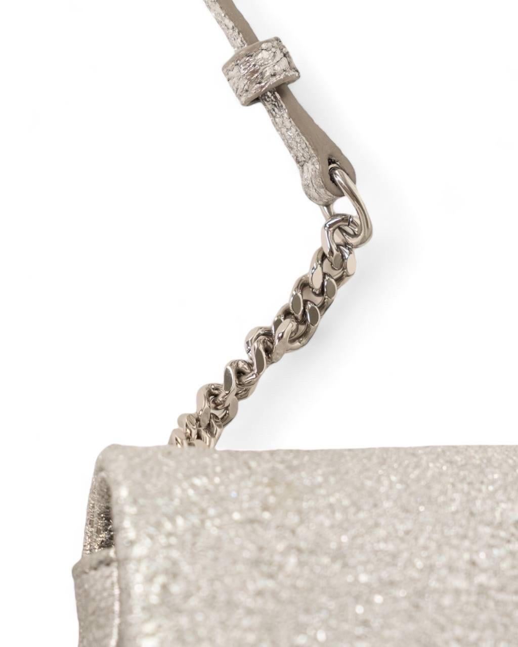 Borsa a Tracolla Saint Laurent West-Hollywood Mini Silver 1