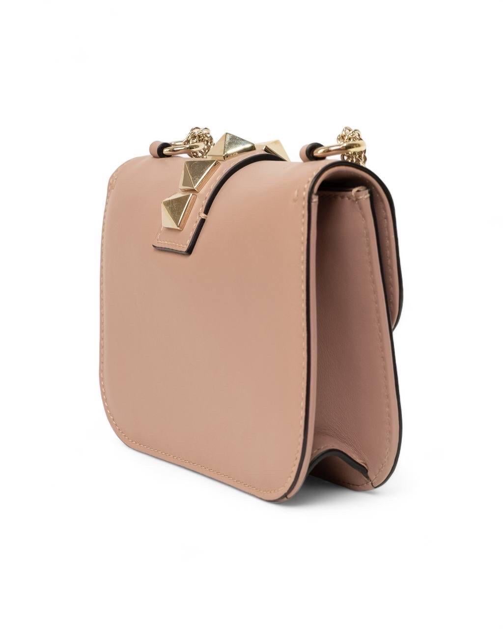 Borsa A Tracolla Valentino Glam Lock Rockstud Small Rosa For Sale 1