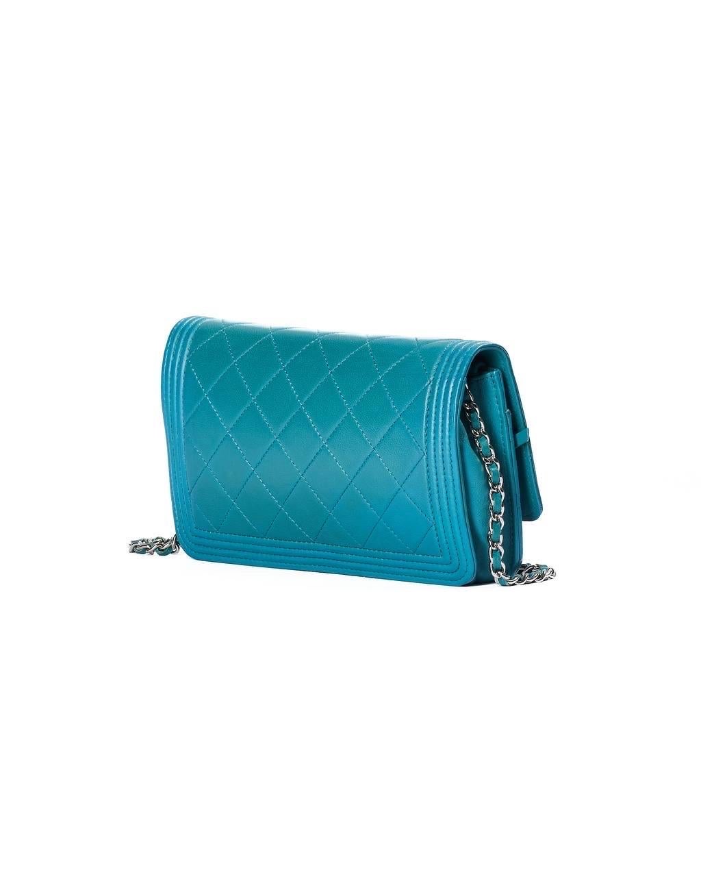 Borsa a trscolla Chanel Wallet On Chain Boy Tiffany For Sale 1