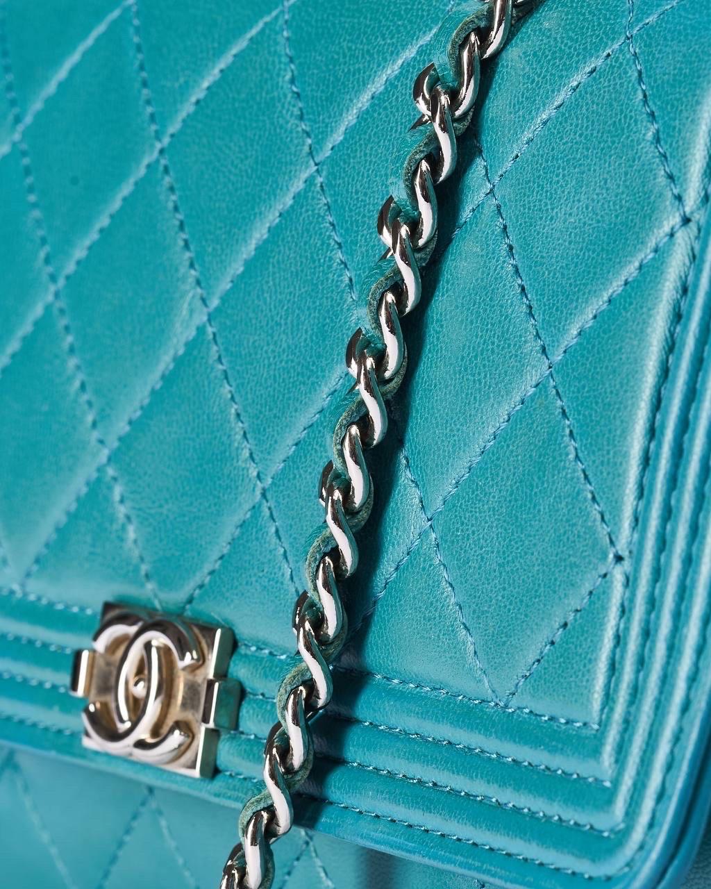 Borsa a trscolla Chanel Wallet On Chain Boy Tiffany For Sale 2