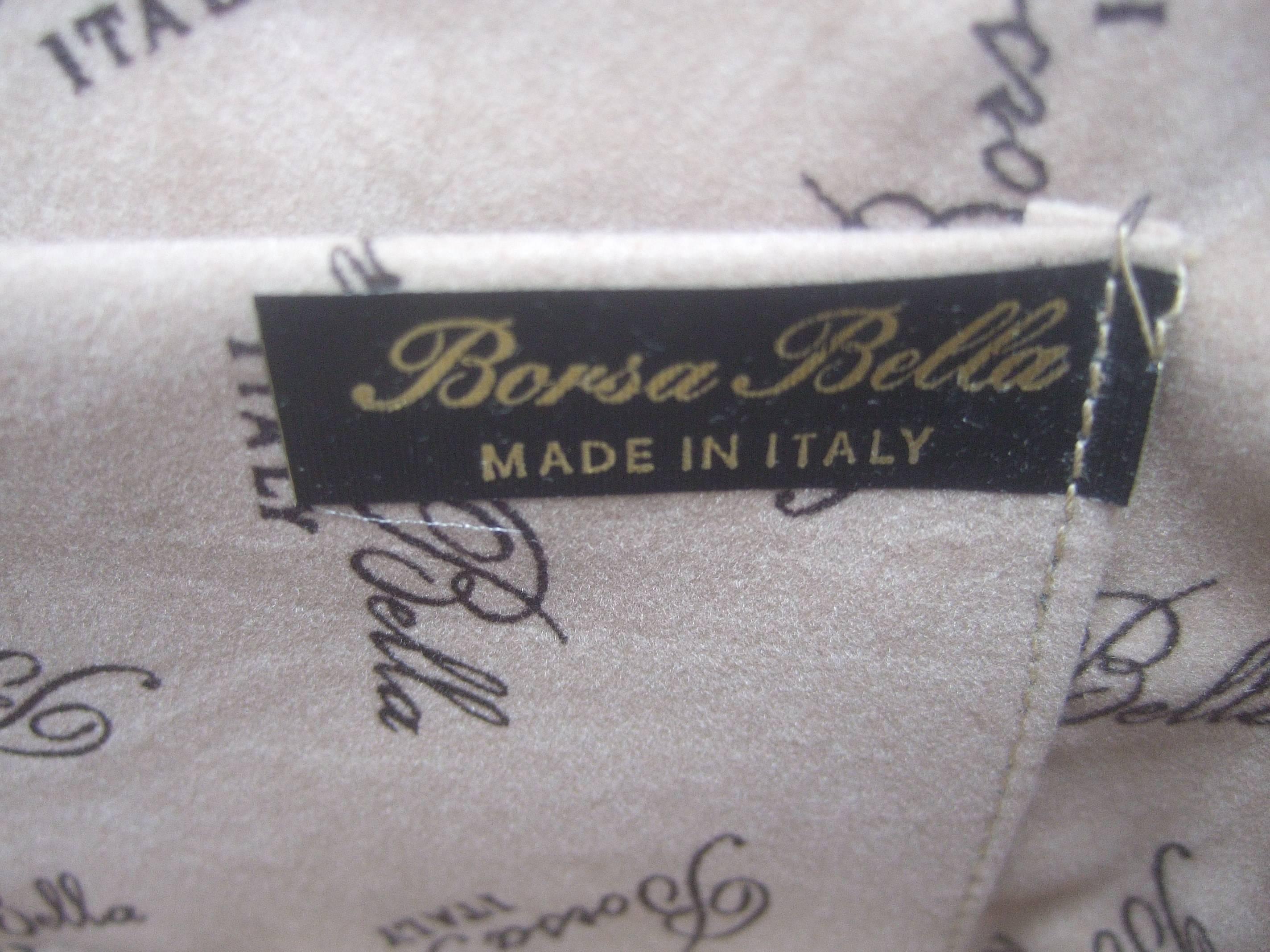 Borsa Bella Italian Metallic Embossed Vinyl Box Purse, circa 1980s  4