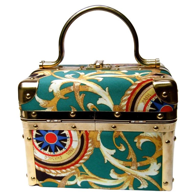 Borsa Bella Rare Italian Satin Print Box Purse c 1980 at 1stDibs display picture 2