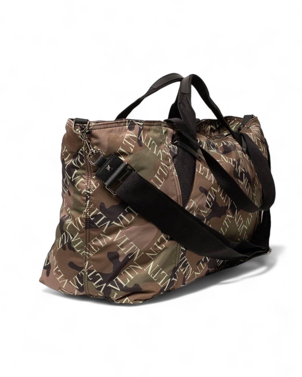Women's or Men's Borsa da viaggio Valentino Borsone VLTN Camouflage Verde