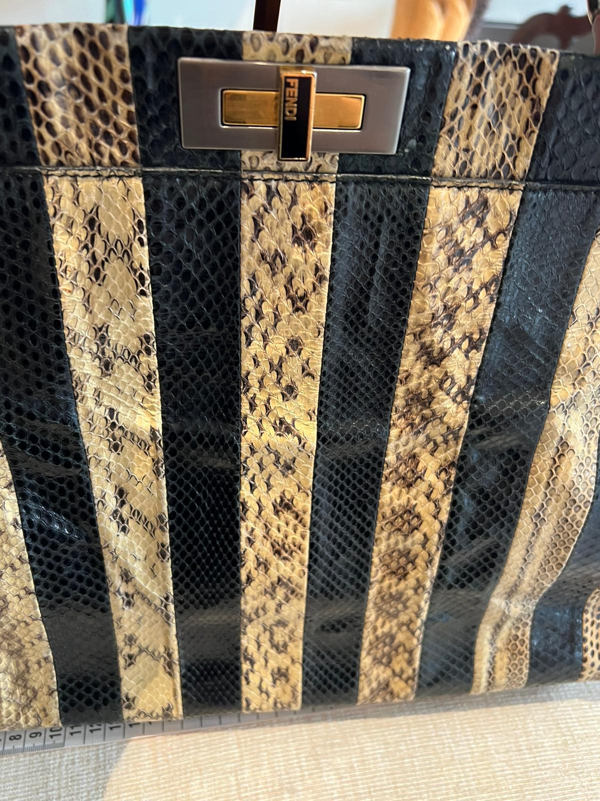 Women's or Men's Fendi Peekaboo bag in reptile 2002 For Sale