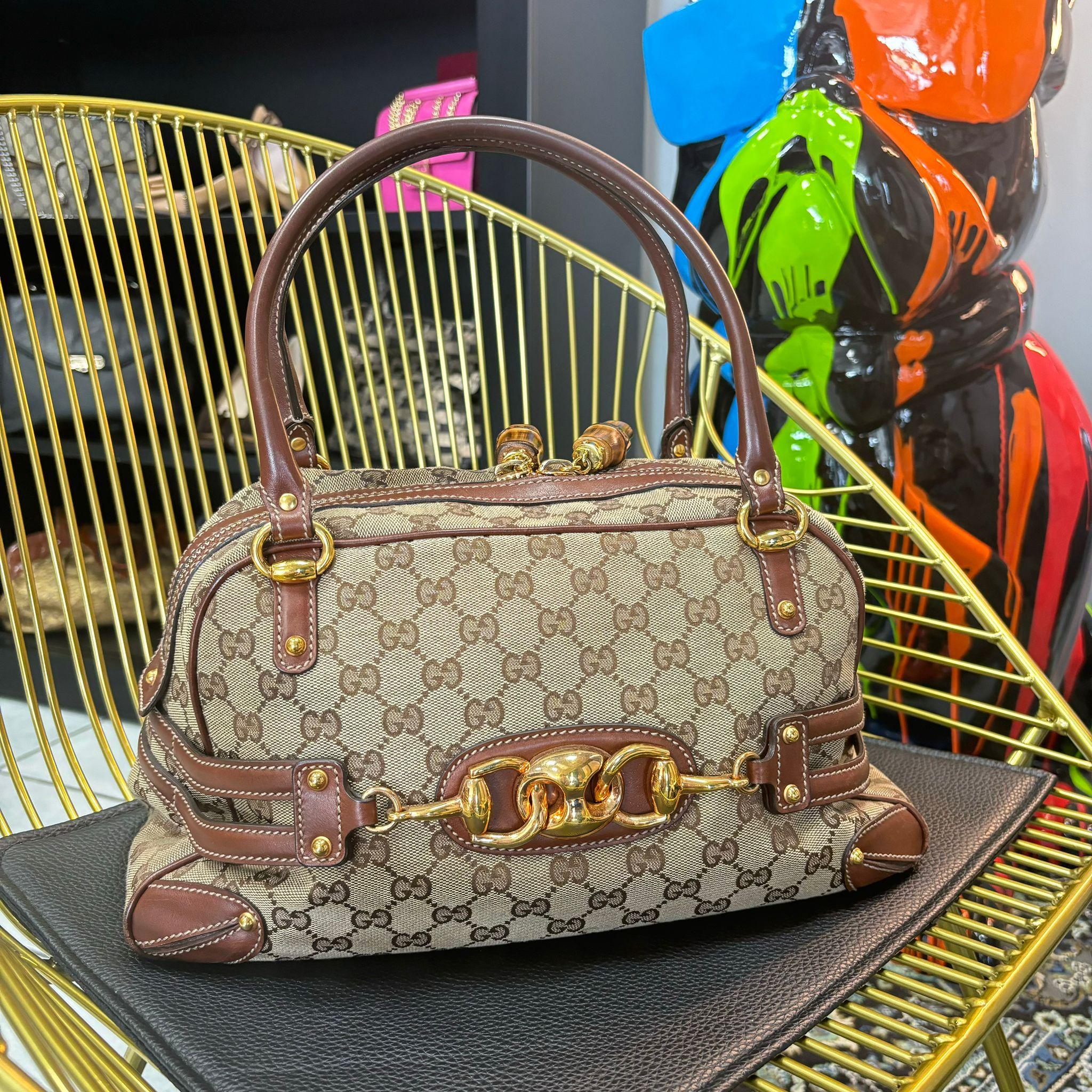 Borsa Gucci Horsebit vintage in ottime condizioni For Sale 2