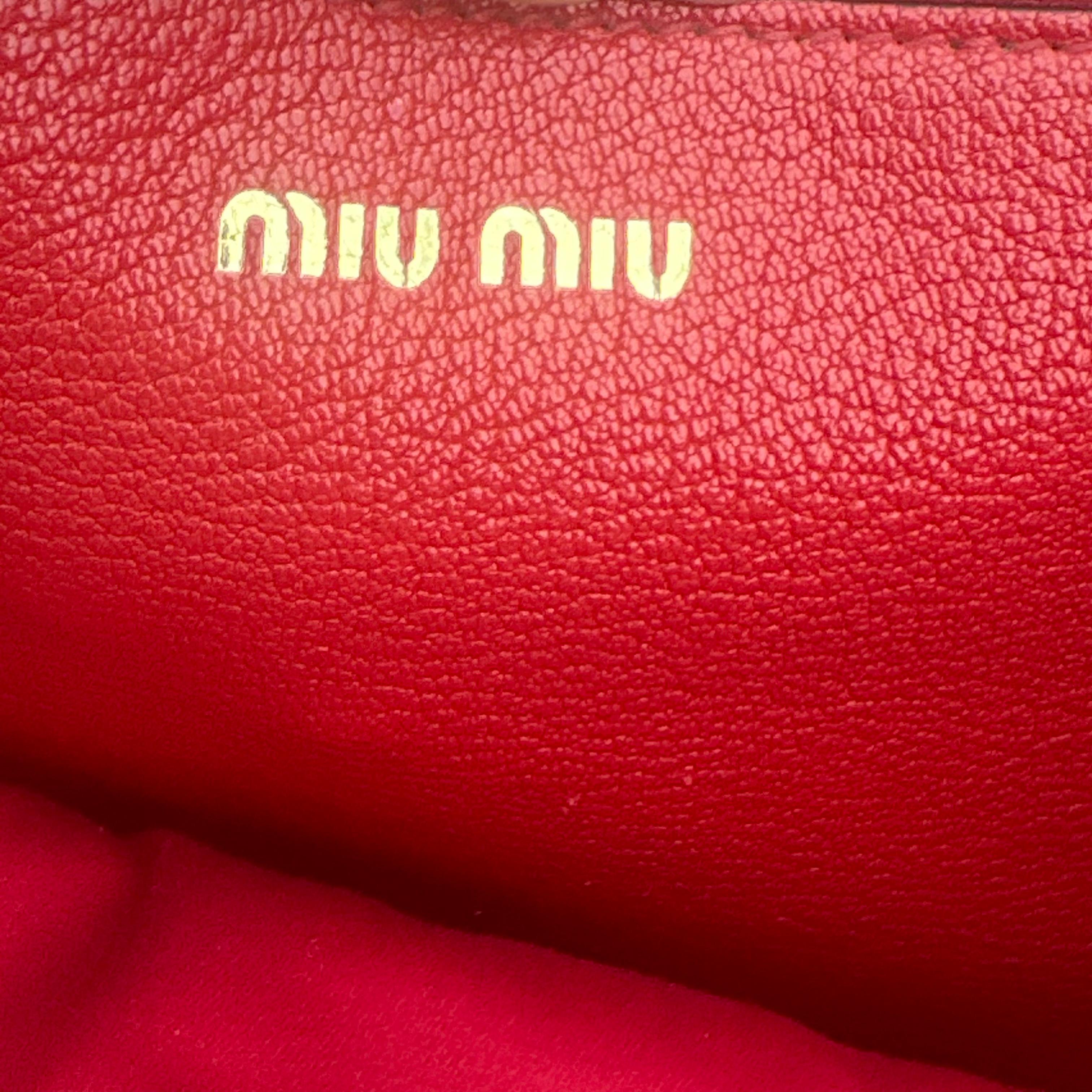 Borsa Miu en tela e pelle  en vente 9