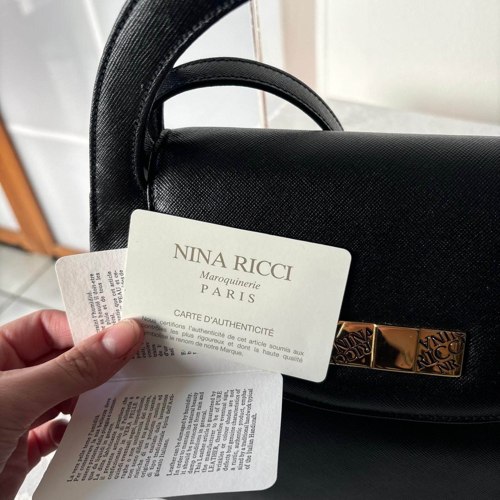 Women's Borsa nera Nina Ricci Paris pari al nuovo