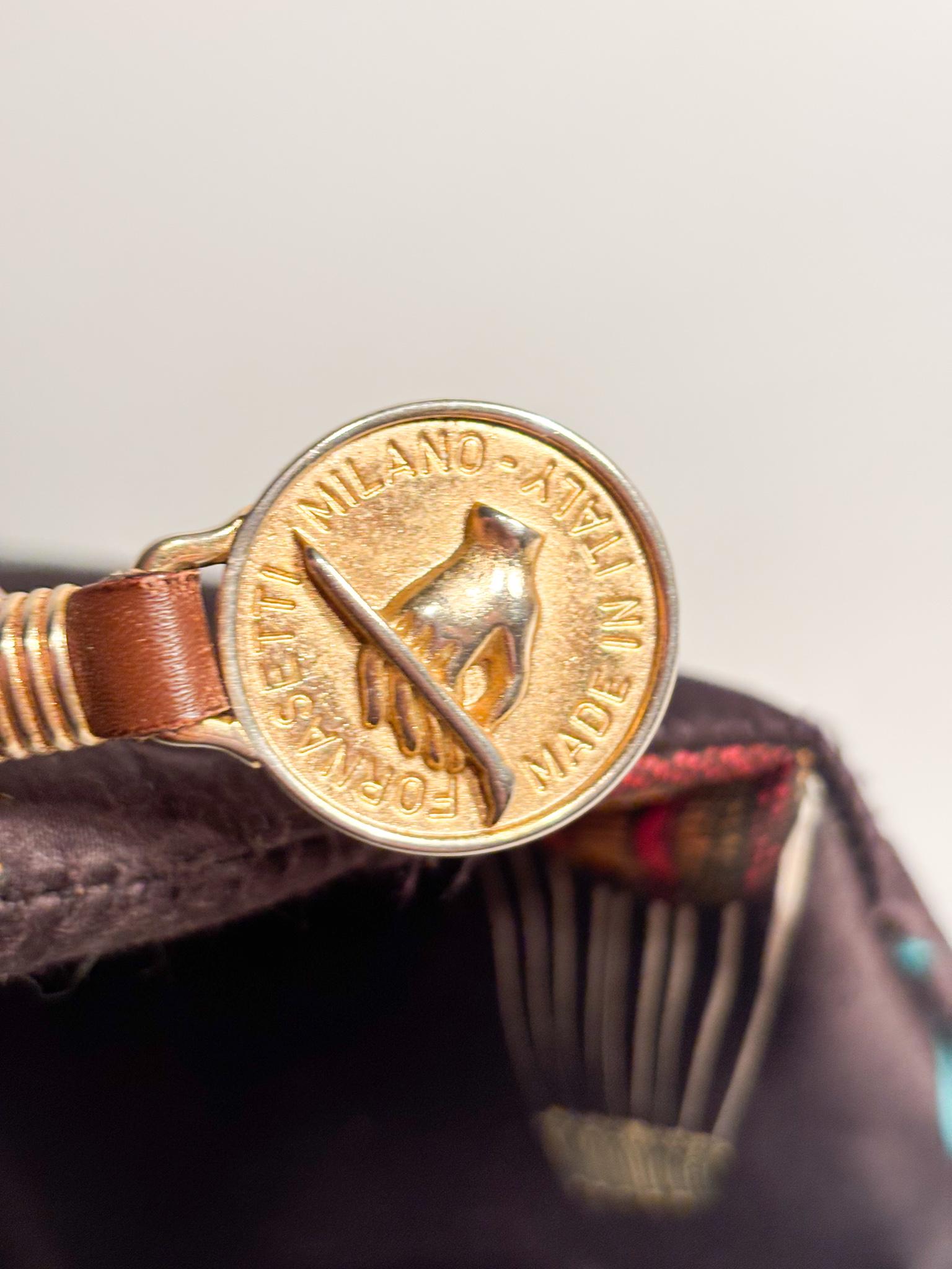 Pochette aus Tessuto di Fornasetti Decoro Mongolfiere Anni 70 im Zustand „Gut“ im Angebot in Milano, MI