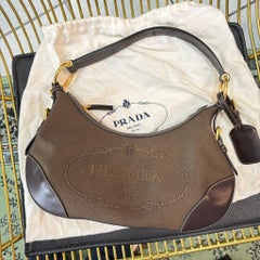 Borsa Prada in tela e pelle pari al nuovo