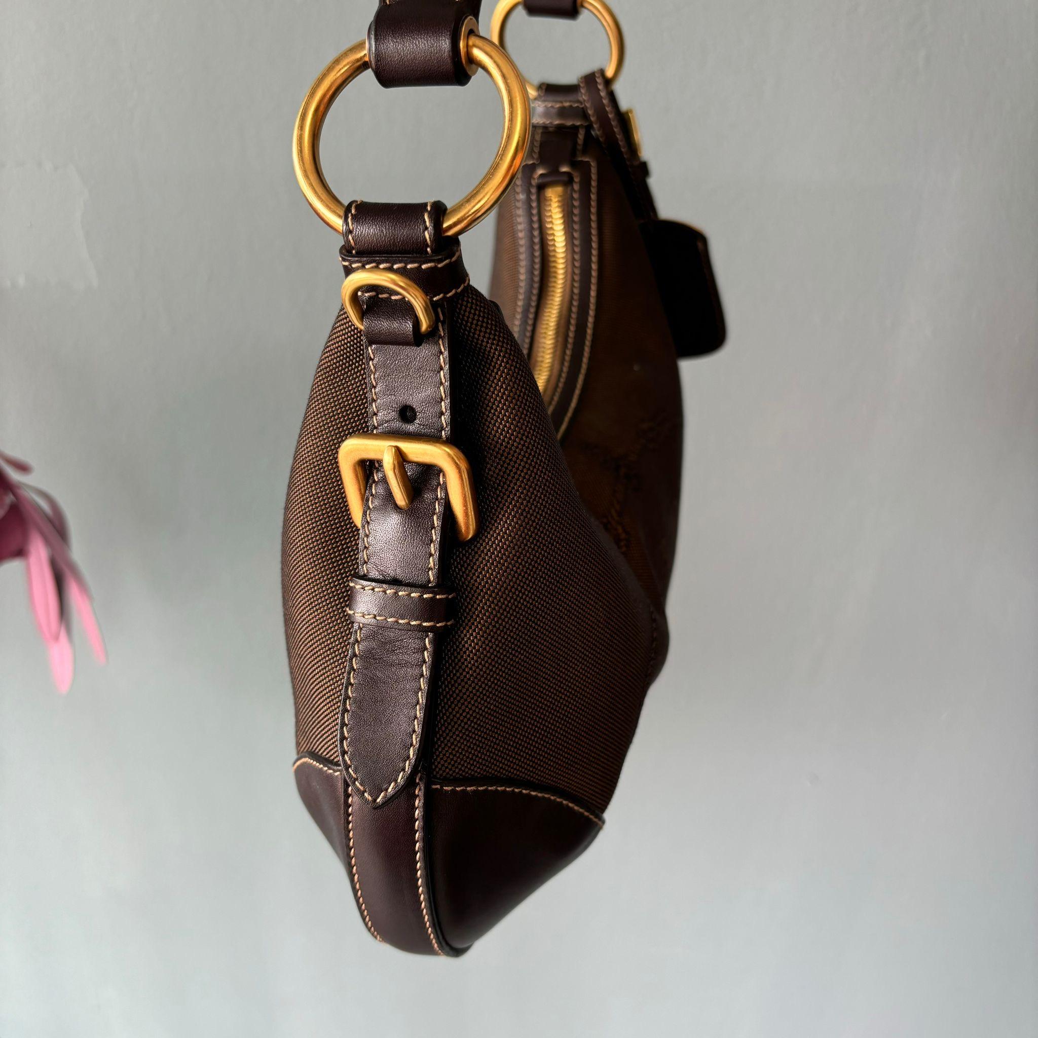 Borsa Prada in tela e pelle pari al nuovo In Excellent Condition For Sale In Basaluzzo, IT