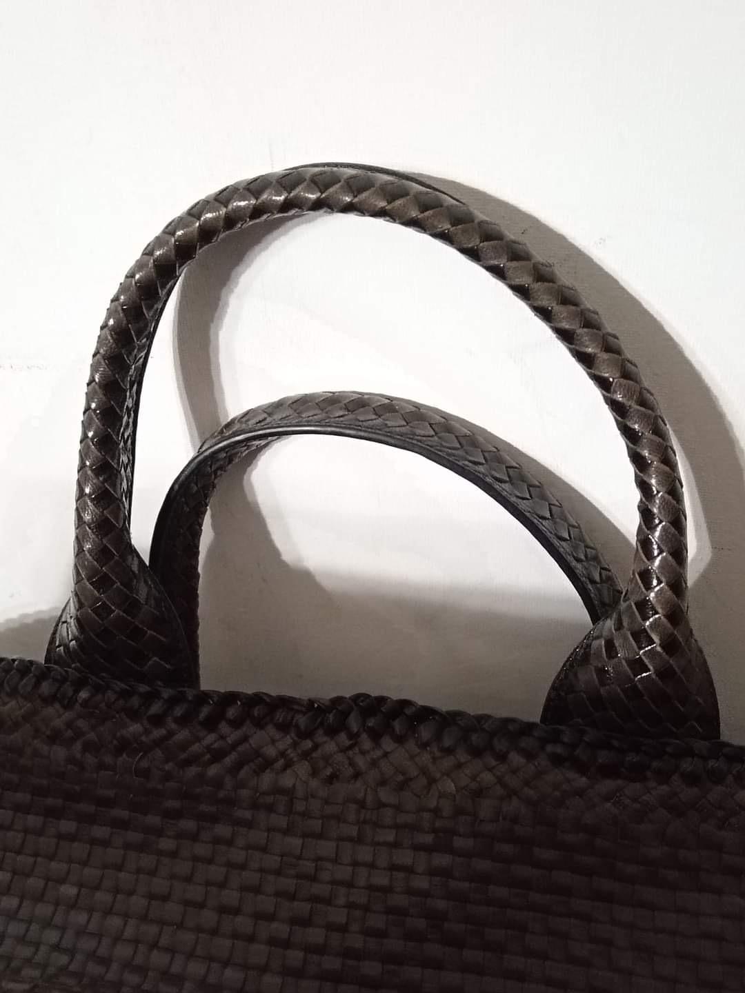 Borsa Prada Madras aus pelle-Marrone 12