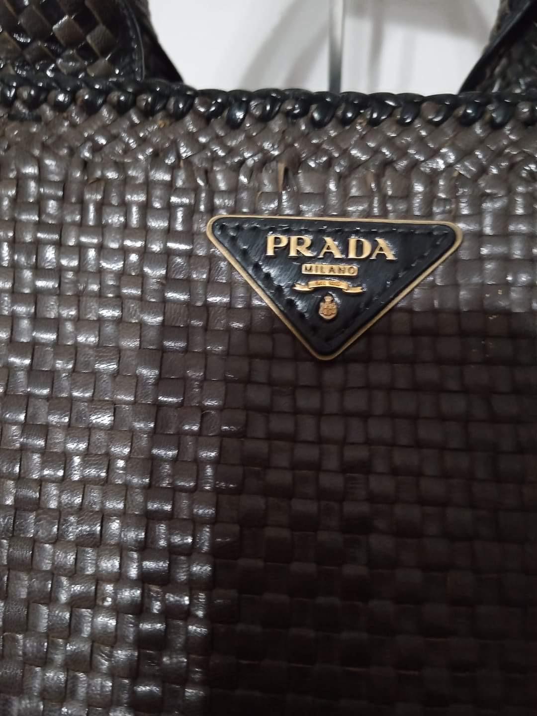 Borsa Prada Madras aus pelle-Marrone für Damen oder Herren