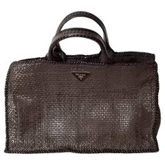 Borsa Prada Madras in PELLE marrone