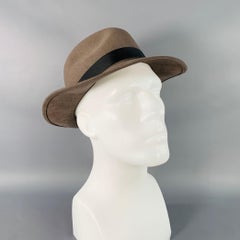 BORSALINO Baker Brown Taupe Felt Fedora Hat
