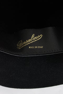 Borsalino Black Felt Fedora Hat