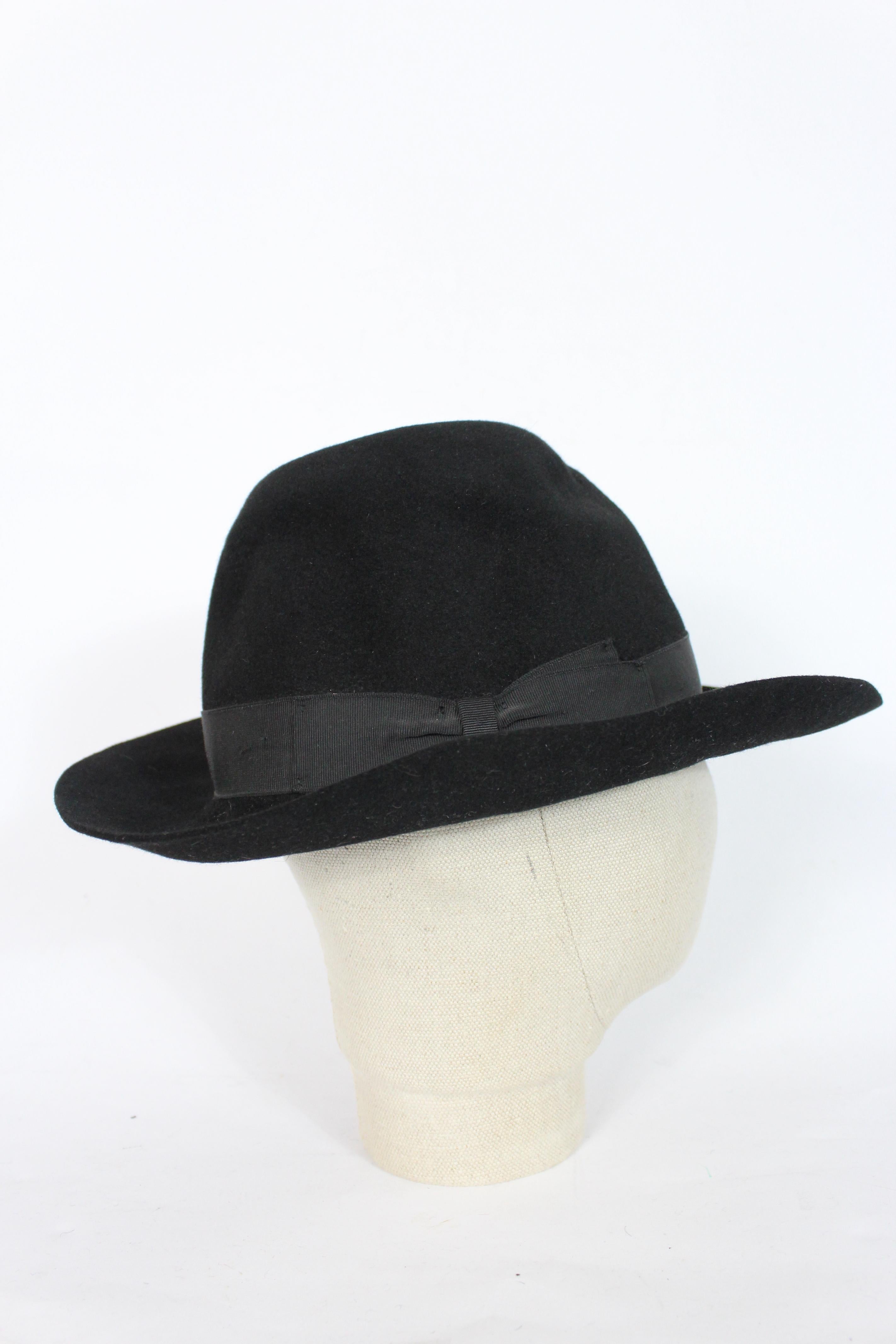 Women's Borsalino Black Felt Fedora Hat