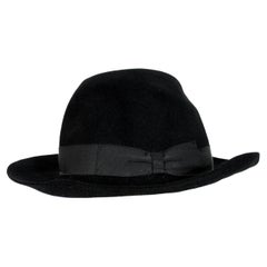 Vintage Borsalino Black Felt Fedora Hat