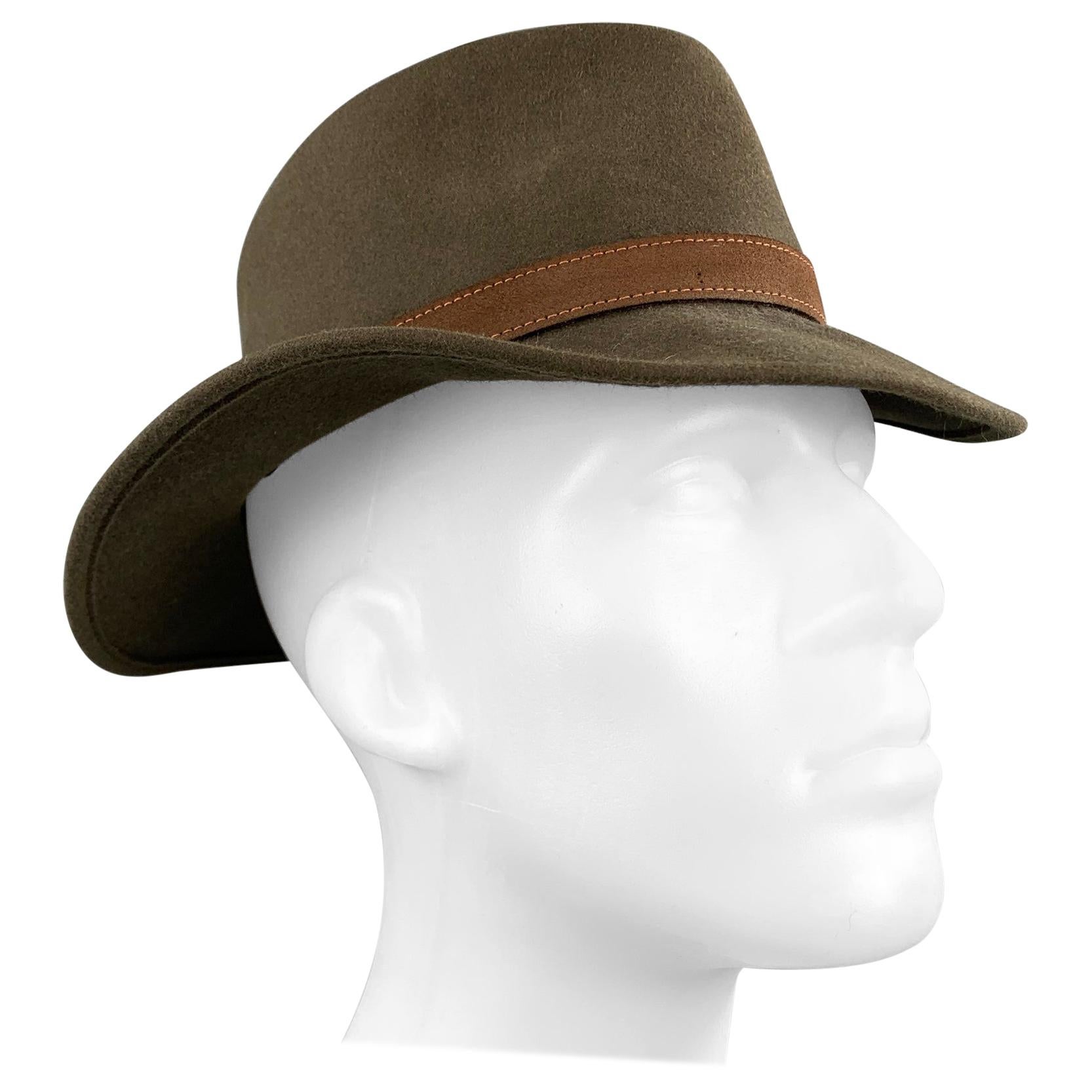 BORSALINO Marco Olive Water Repellent Felt Hat at 1stDibs water