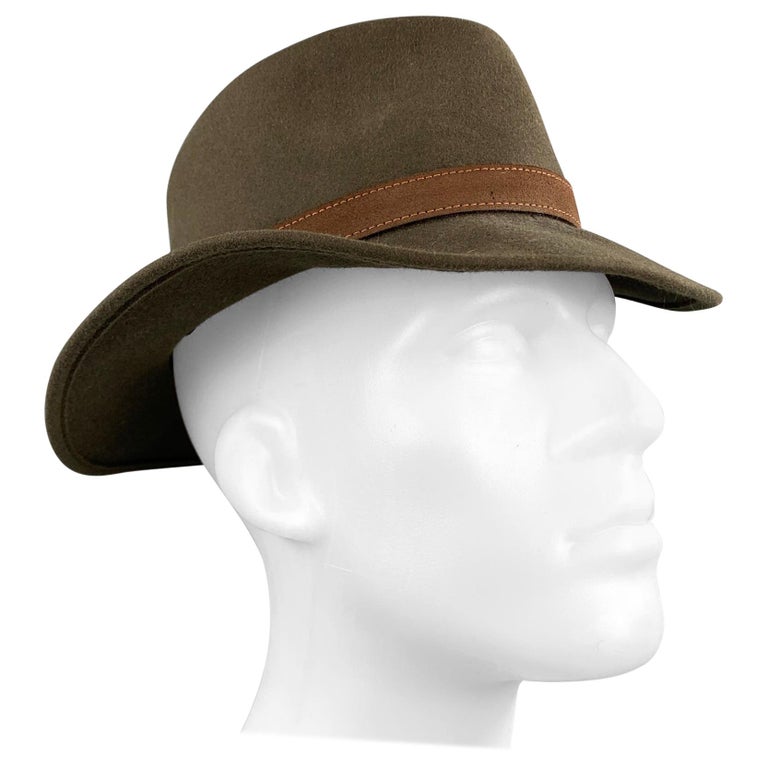 BORSALINO Marco Olive Water Repellent Felt Hat at 1stDibs water