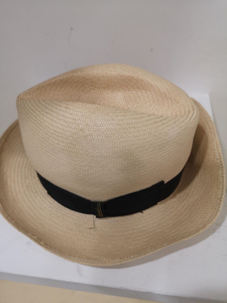 Women's or Men's Borsalino Raffia Hat For Sale