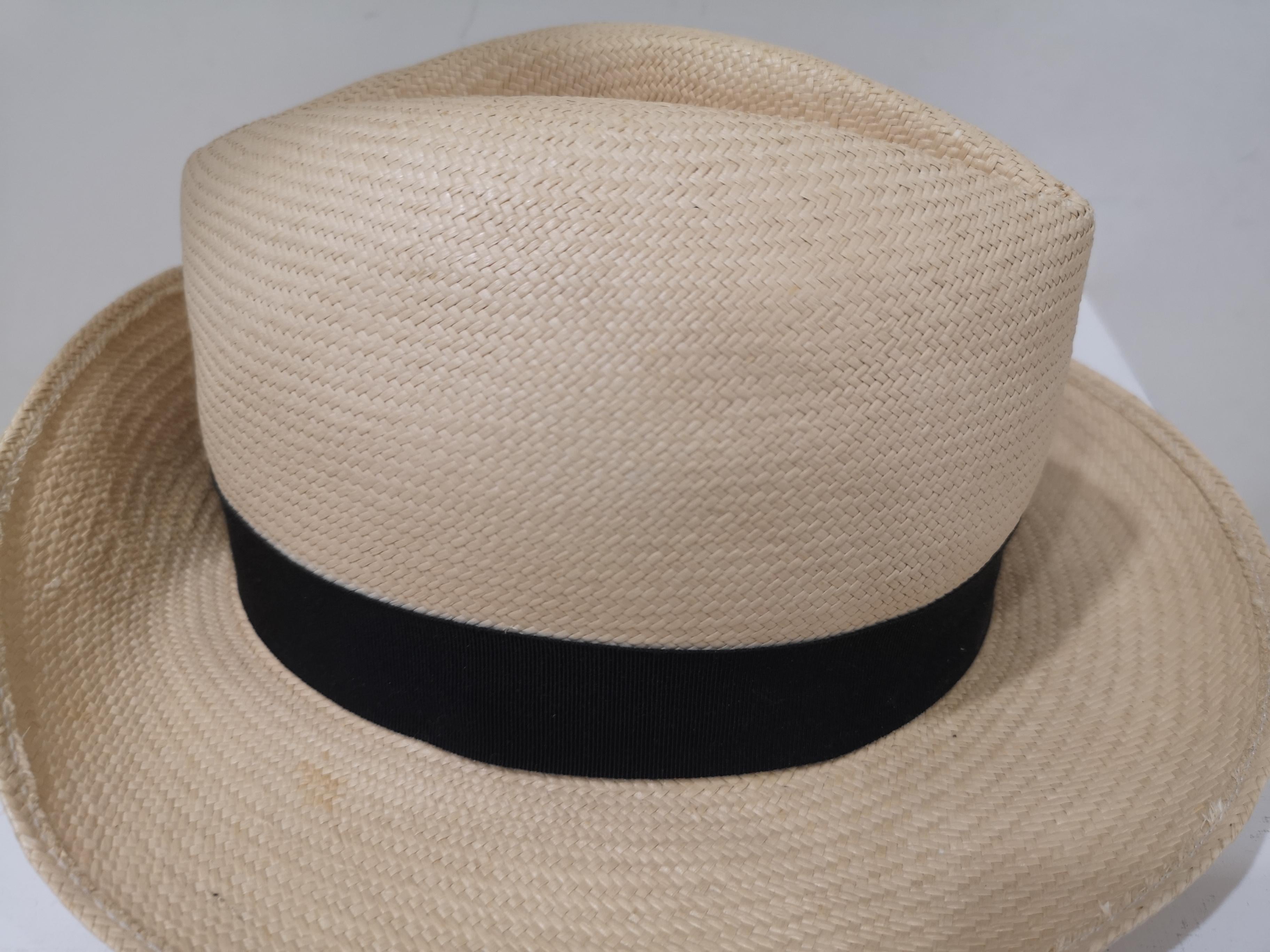 Borsalino Raffia Hat In Excellent Condition For Sale In Capri, IT