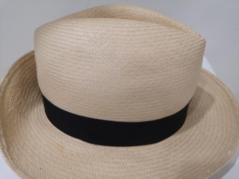 Borsalino Raffia Hat For Sale 2