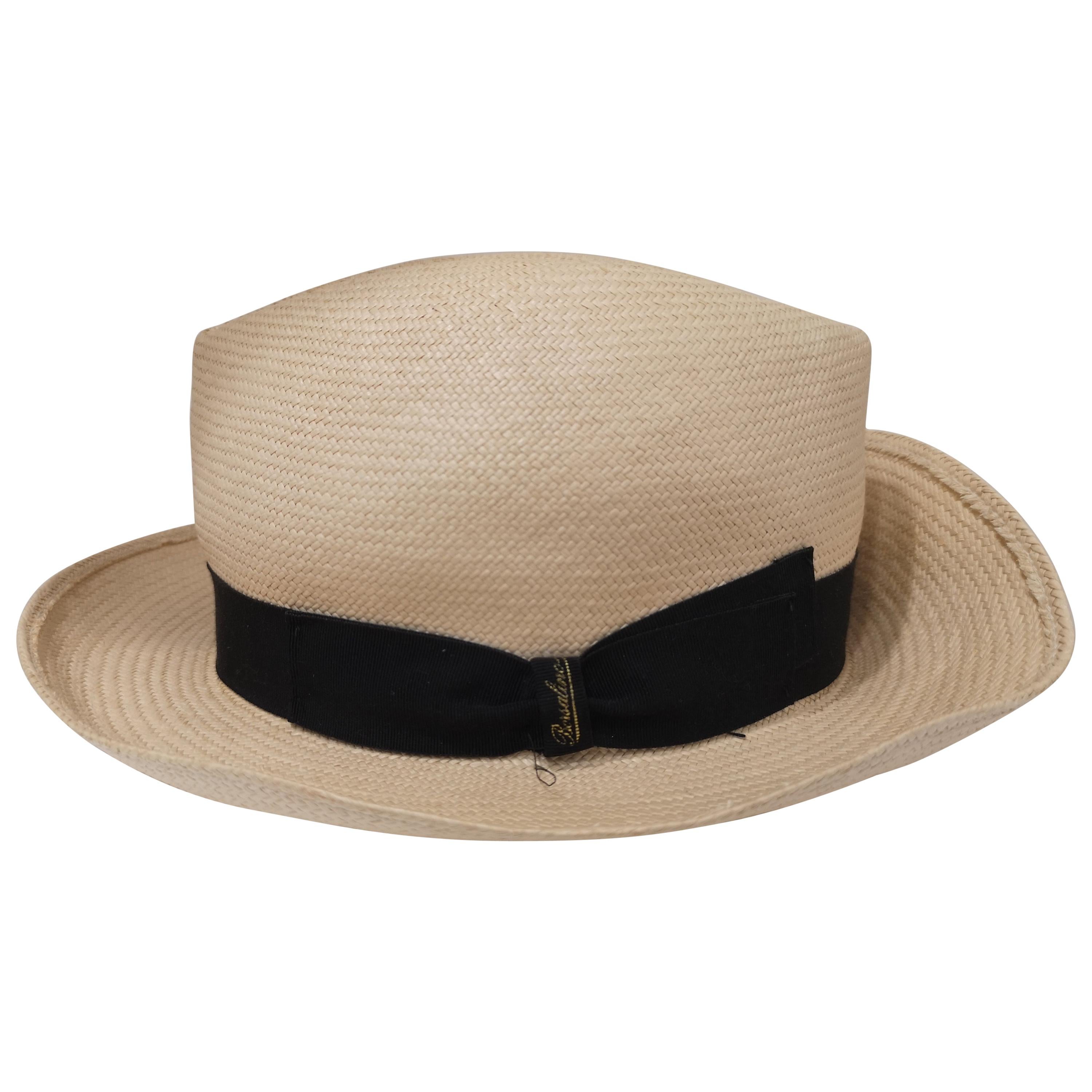 Borsalino Raffia Hat For Sale