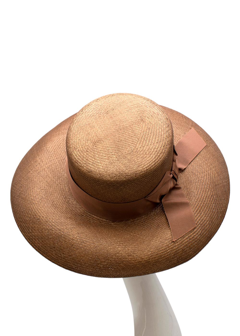 Borsalino Sophie Panama Semi Crochet Hat - Size L In Excellent Condition For Sale In London, GB