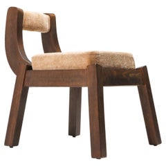 Borsani Italian Walnut Dining Chair, Art deco, Brutalism 1950's