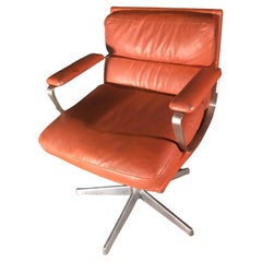 Borsani Leather Armchair, Italy, 20th
