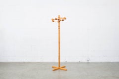 Borsani Style Pine Standing Coat Tree