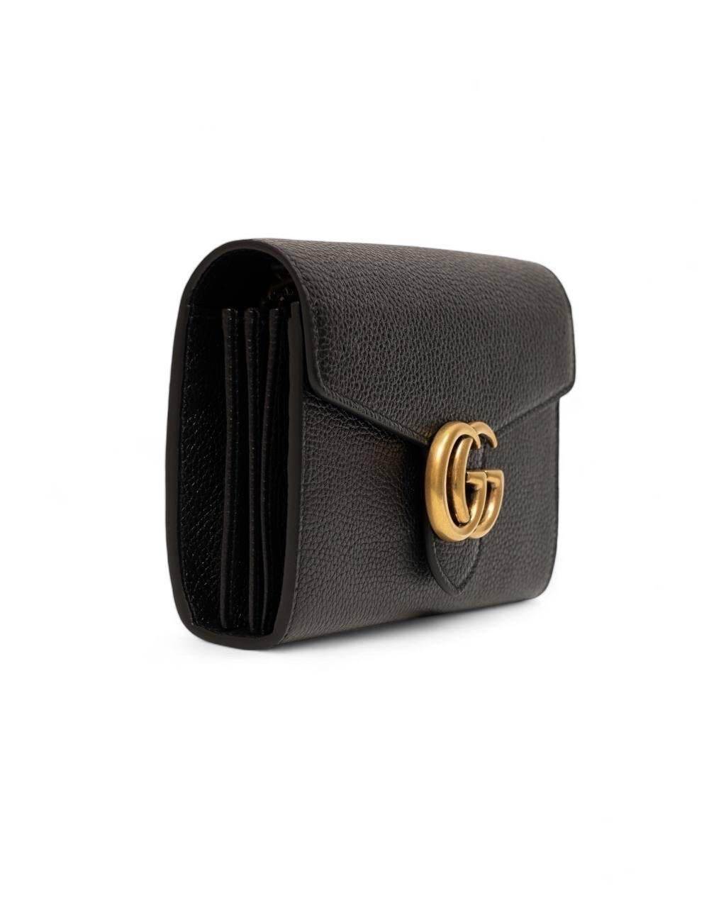 Borse a Spalla Gucci Pochette GG Marmont Nero In Excellent Condition In Torre Del Greco, IT
