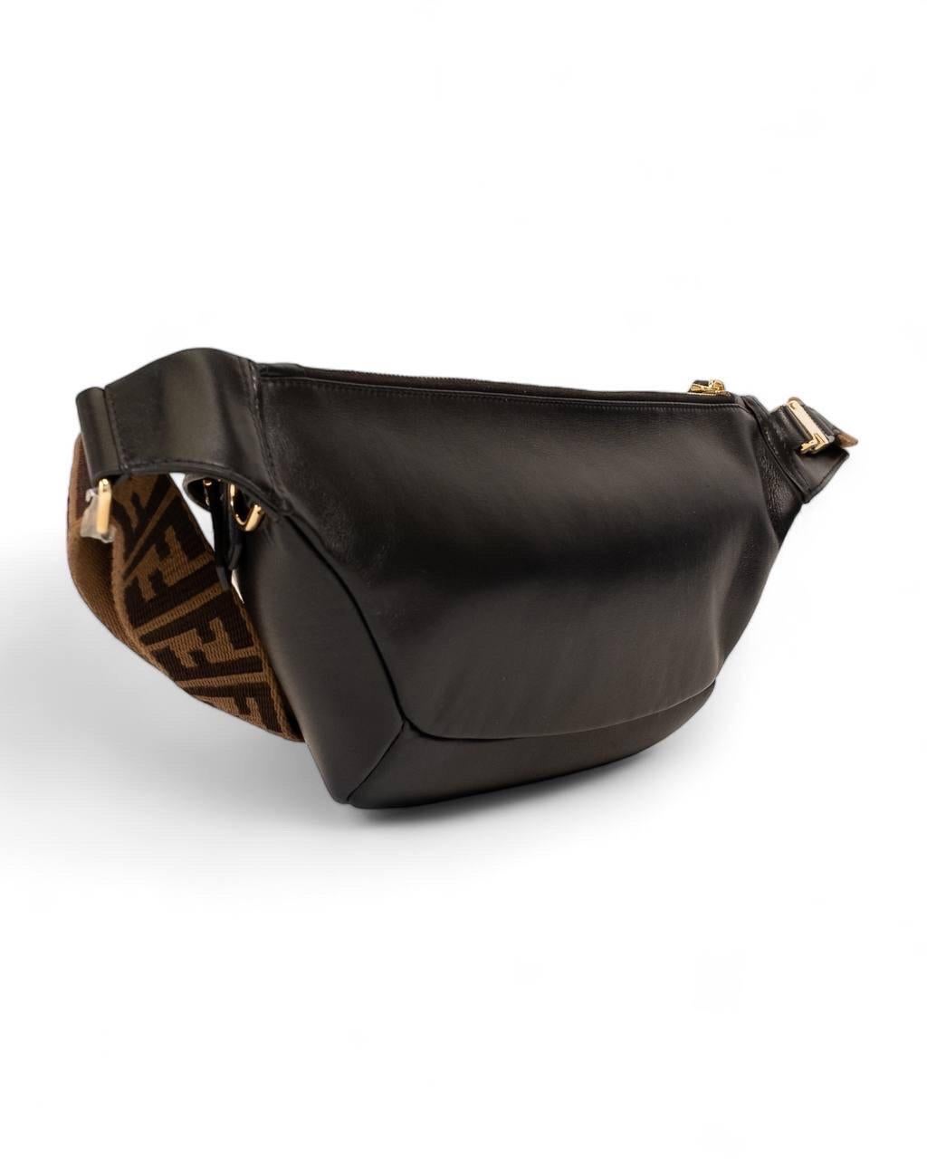 Women's Borse a Tracolla \ Marsupio Fendi Belt Bag Logomania Nero