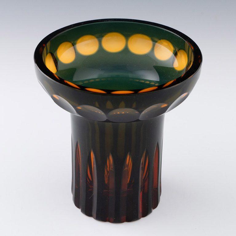 Borske Sklo Cased and Cut Glass Vase c1970 In Good Condition For Sale In Tunbridge Wells, GB