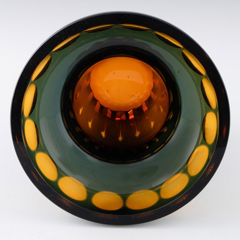 Borske Sklo Cased and Cut Glass Vase c1970 For Sale 1