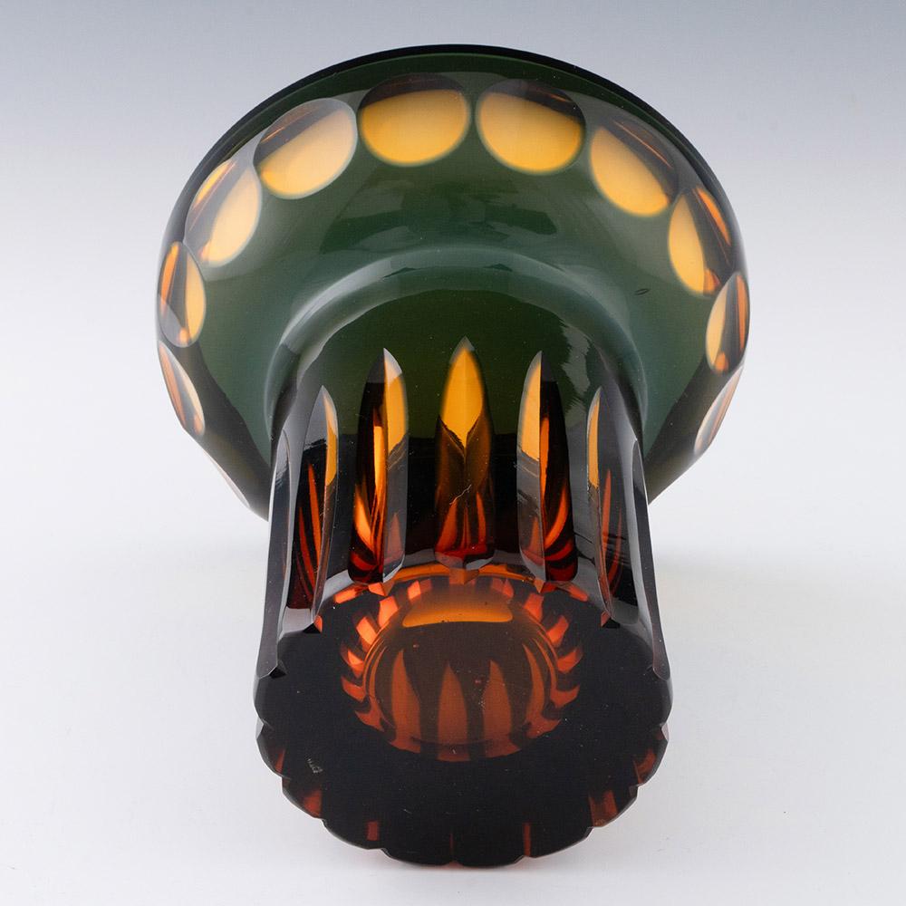 Borske Sklo Cased and Cut Glass Vase c1970 For Sale 2