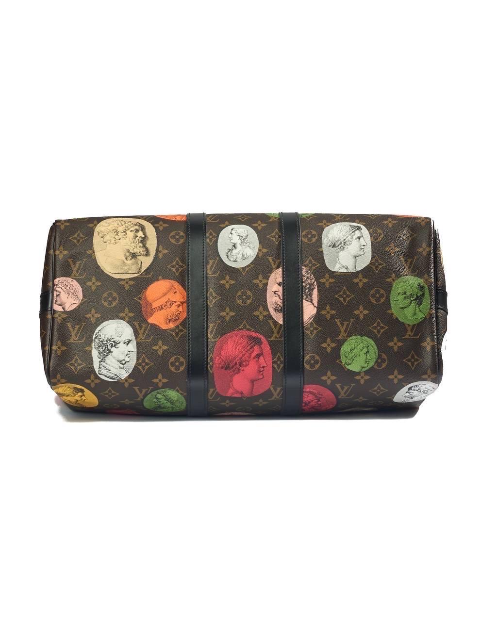 Borsone A Mano Louis Vuitton Keepall Bandoulière 45 Fornasetti L.E. For Sale 8