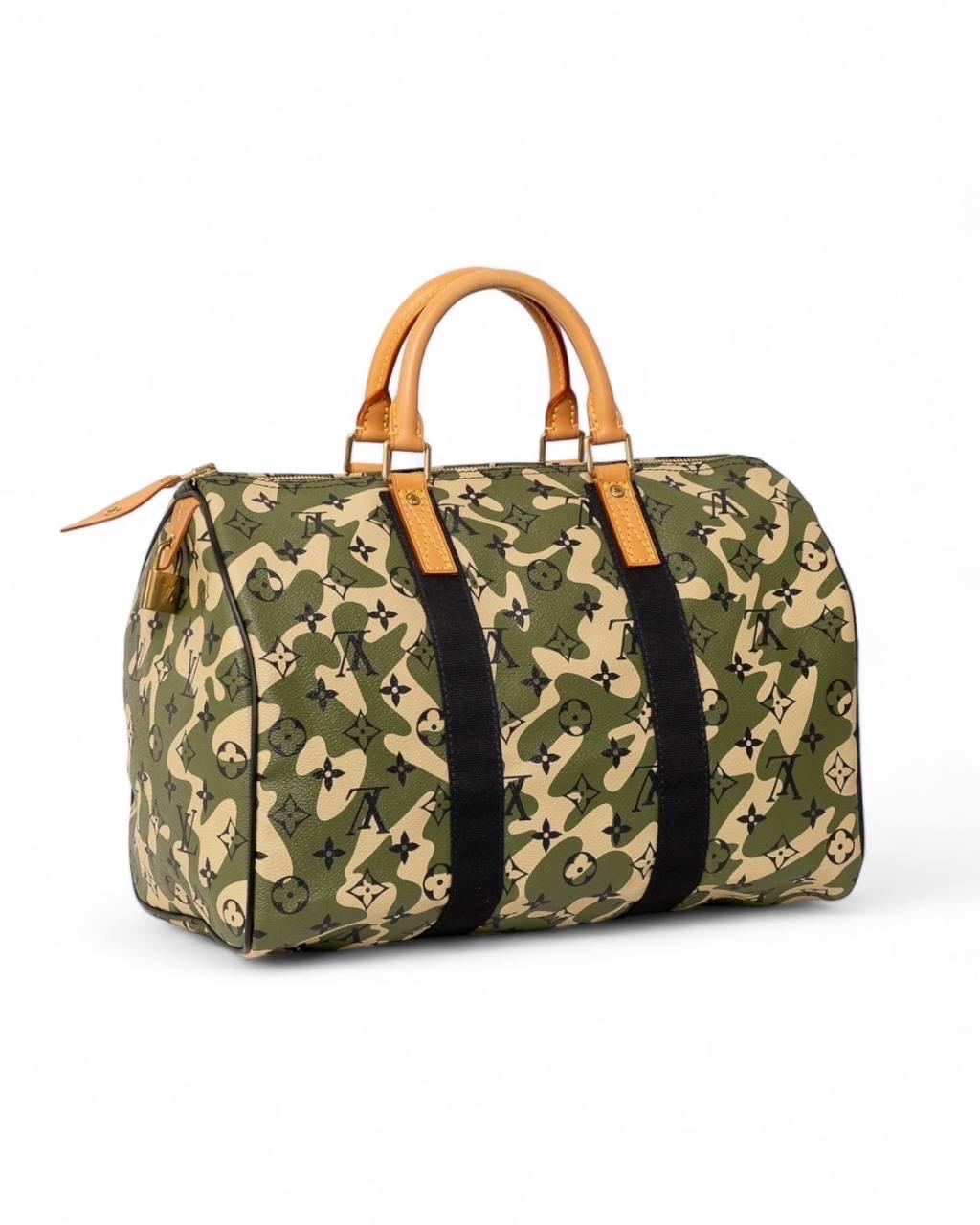 Women's or Men's Borsone A Mano Louis Vuitton Speedy 35 x Takashi Murakami Monogramouflage For Sale