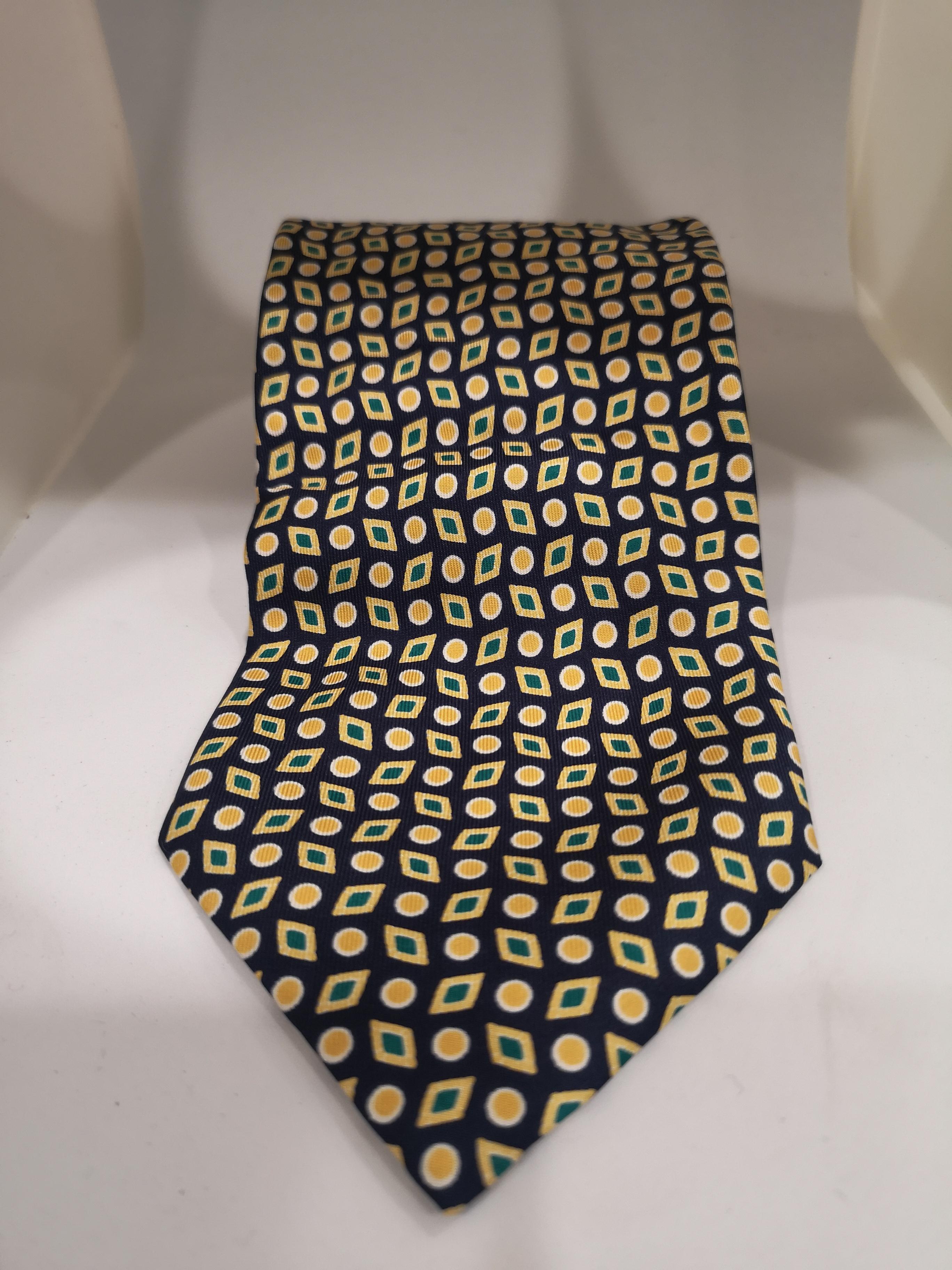 Black Borton moda blue multicoloured silk tie